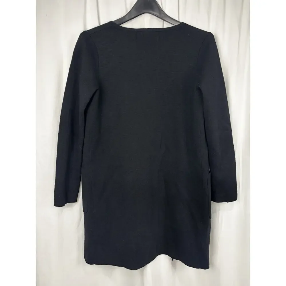 J. Crew Juliette Collarless Sweater Blazer Women XXS Black Career Office Capsule
